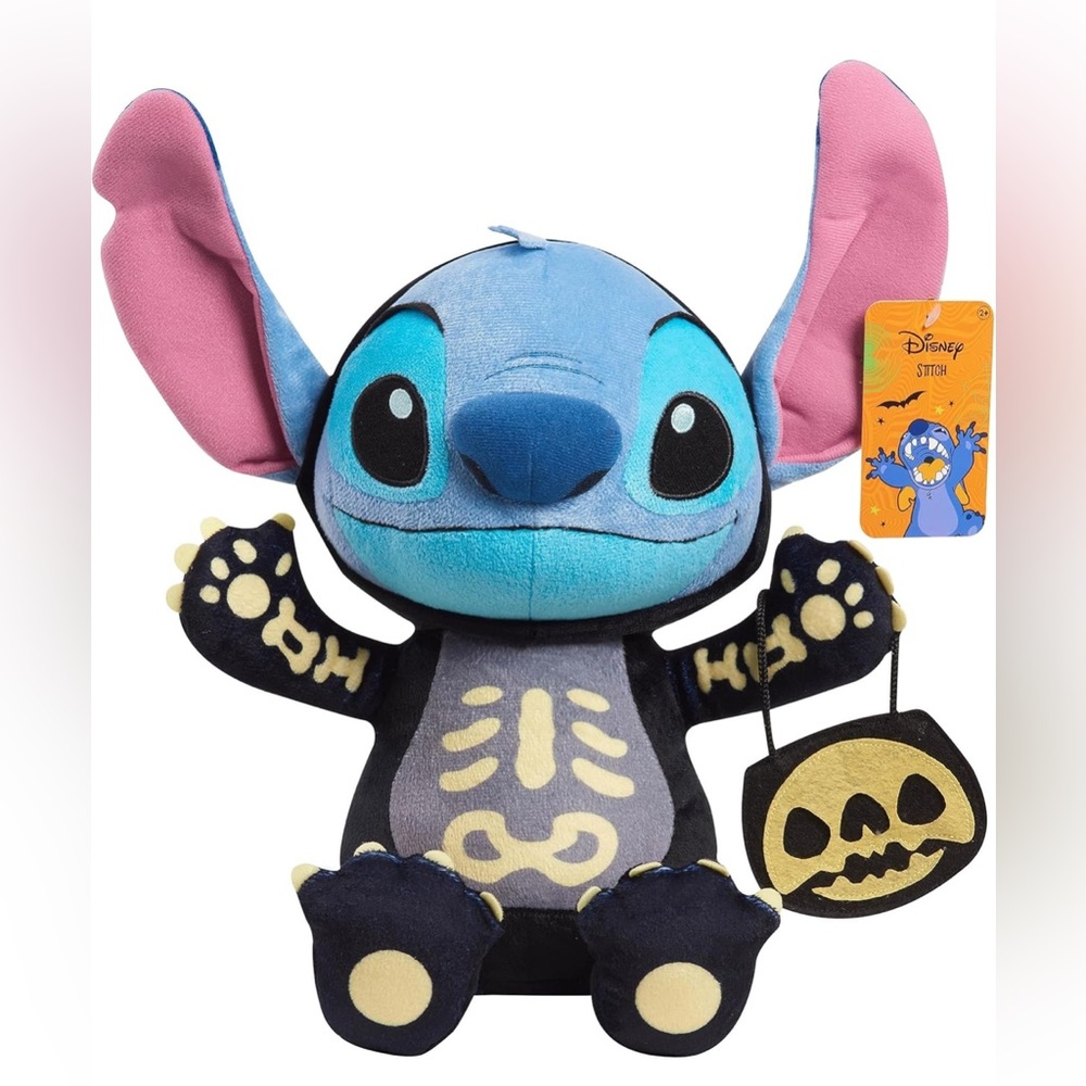 Disney STITCH Plush Skeleton HALLOWEEN Costume Trick Or Treat Toy